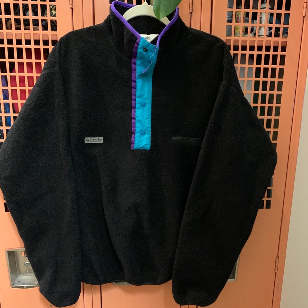 🎉❄️HP❄️🎉Men’s VTG COLUMBIA  1/4 SNAP FLEECE. Size large